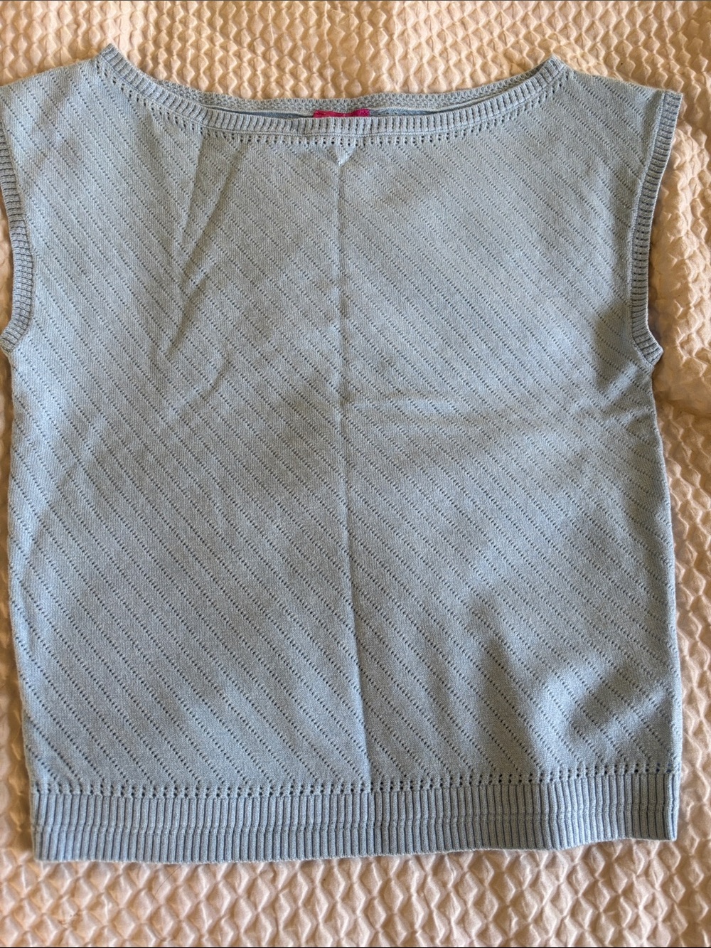 Edikted Light Blue Knit Sleeveless Shell Top